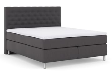 Select No 3 Komplett Sengepakke 180x200 Fast - Mørkegrå/Metallben - Møbler - Senger - Kontinentalsenger