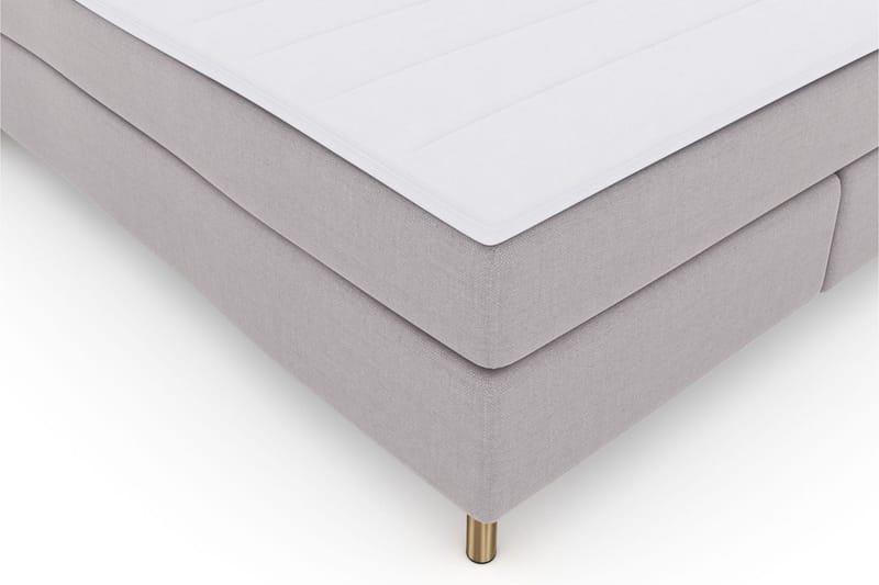 Select No 3 Komplett Sengepakke 180x200 Fast/Medium - Lysegrå/Kobberben - Møbler - Senger - Kontinentalsenger