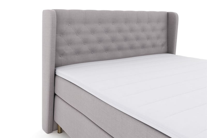 Select No 3 Komplett Sengepakke 180x200 Fast/Medium - Lysegrå/Kobberben - Møbler - Senger - Kontinentalsenger