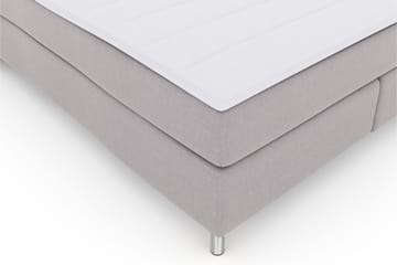 Select No 3 Komplett Sengepakke 180x200 Fast/Medium - Lysegrå/Metallben - Møbler - Senger - Kontinentalsenger