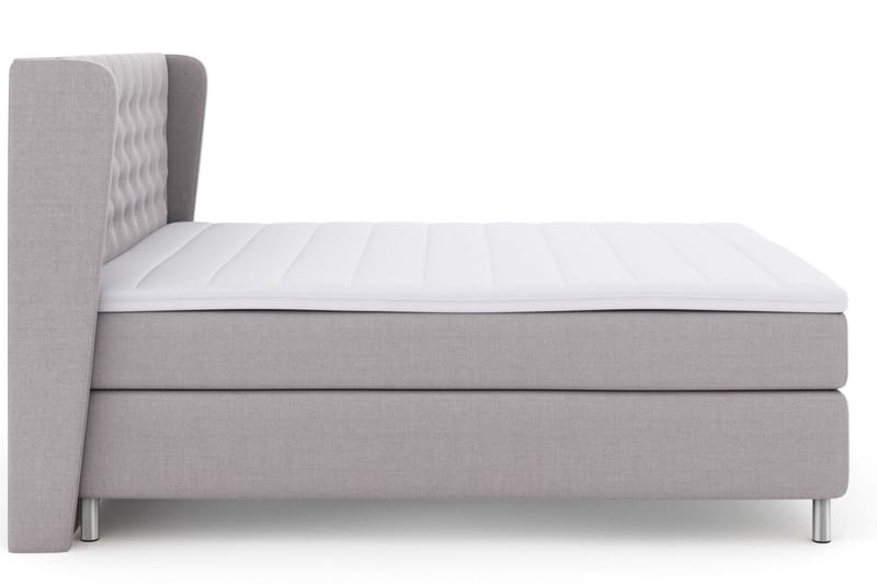 Select No 3 Komplett Sengepakke 180x200 Fast/Medium - Lysegrå/Metallben - Møbler - Senger - Kontinentalsenger