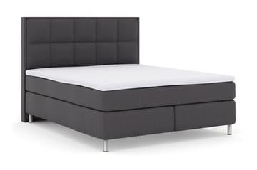 Select No 3 Komplett Sengepakke 180x200 Fast/Medium - Mørkegrå/Metallben - Møbler - Senger - Kontinentalsenger