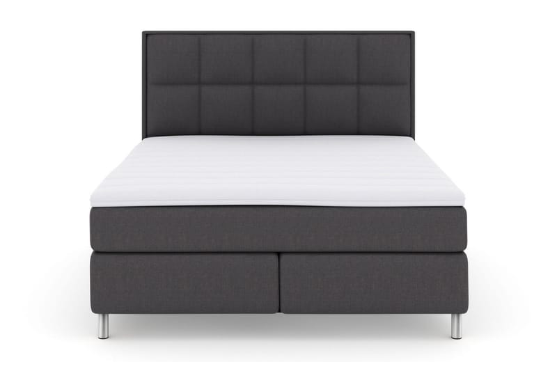 Select No 3 Komplett Sengepakke 180x200 Fast/Medium, Mørkegrå/Metallben