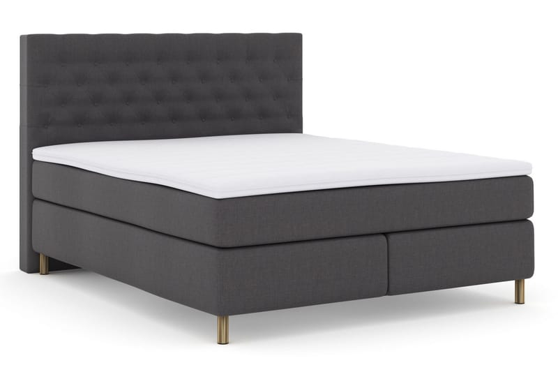 Select No 3 Komplett Sengepakke 180x200 Medium - Mørkegrå/Kobberben - Møbler - Senger - Kontinentalsenger