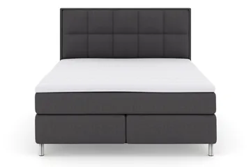 Rutete Sengegavl 180 cm - Mørkegrå