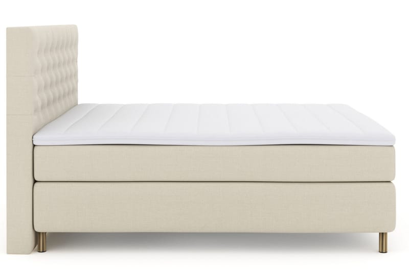 Select No 3 Komplett Sengepakke 210x210 Fast - Beige/Kobberben - Møbler - Senger - Kontinentalsenger