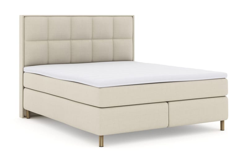 Select No 3 Komplett Sengepakke 210x210 Fast - Beige/Kobberben - Møbler - Senger - Kontinentalsenger
