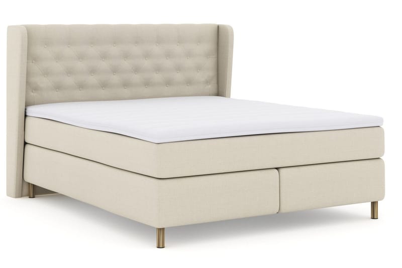 Select No 3 Komplett Sengepakke 210x210 Fast - Beige/Kobberben - Møbler - Senger - Kontinentalsenger