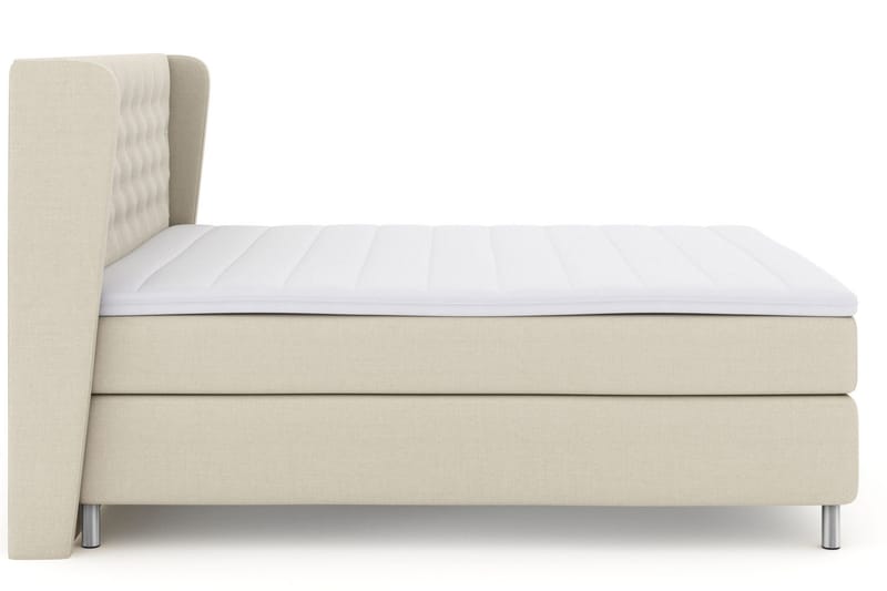 Select No 3 Komplett Sengepakke 210x210 Fast - Beige/Metallben - Møbler - Senger - Kontinentalsenger