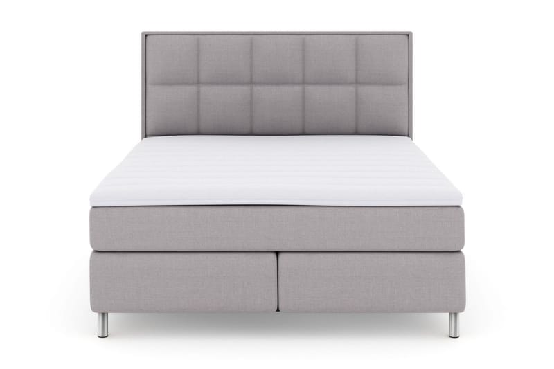 Select No 3 Komplett Sengepakke 210x210 Fast, Lysegrå/Metallben