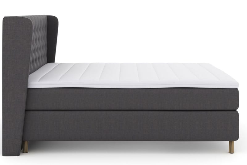 Select No 3 Komplett Sengepakke 210x210 Fast - Mørkegrå/Kobberben - Møbler - Senger - Kontinentalsenger