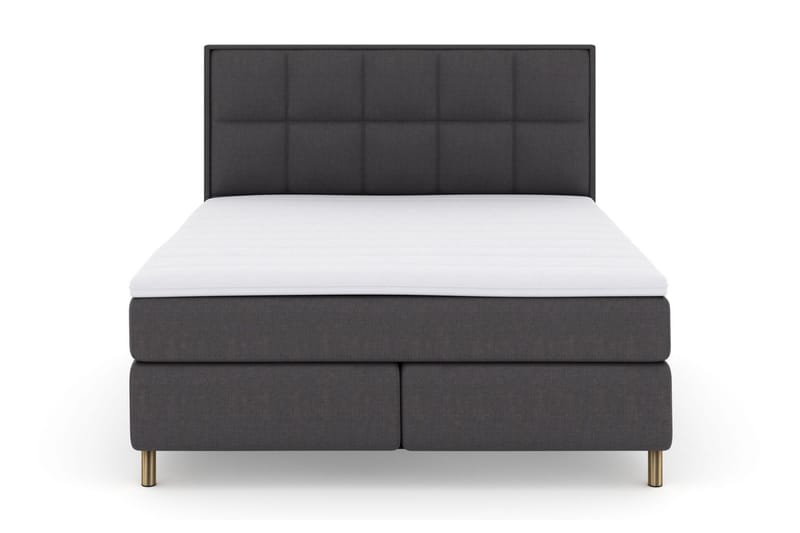 Select No 3 Komplett Sengepakke 210x210 Fast, Mørkegrå/Kobberben