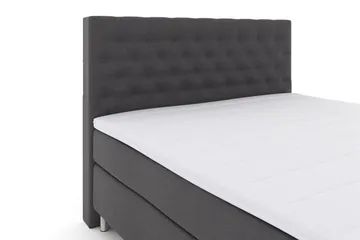 Select No 3 Komplett Sengepakke 210x210 Fast - Mørkegrå/Metallben - Møbler - Senger - Kontinentalsenger