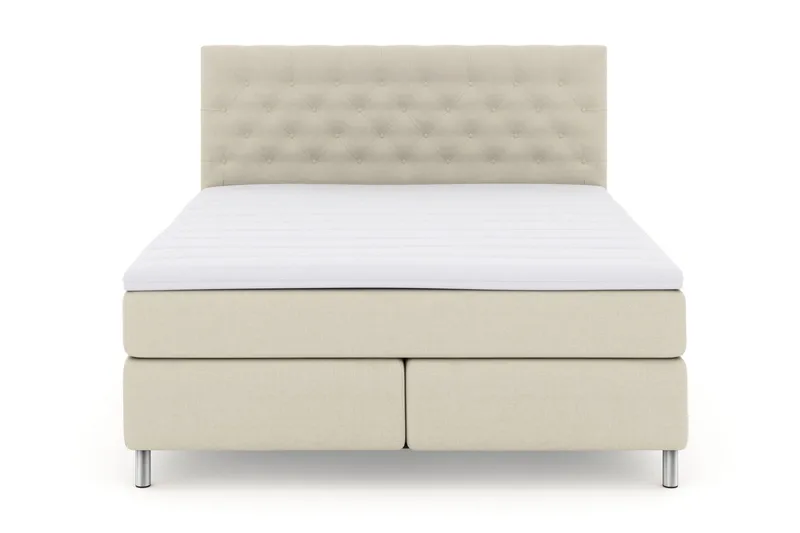 Select No 3 Komplett Sengepakke 210x210 Fast/Medium, Beige/Metallben