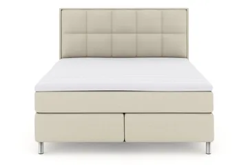 Rutete Sengegavl 210 cm - Beige