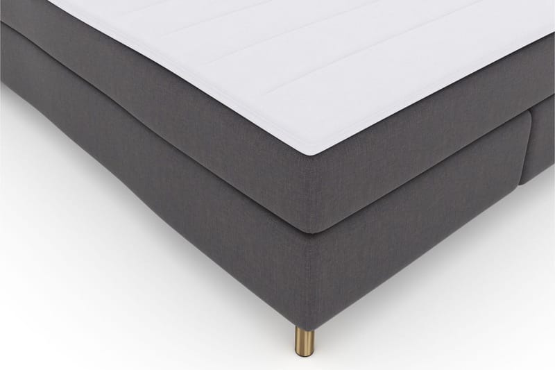 Select No 3 Komplett Sengepakke 210x210 Fast/Medium - Mørkegrå/Kobberben - Møbler - Senger - Kontinentalsenger