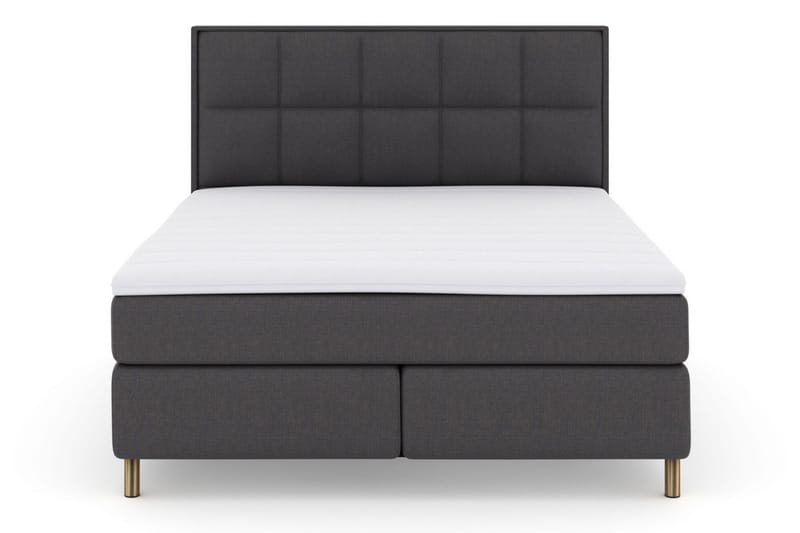 Select No 3 Komplett Sengepakke 210x210 Fast/Medium, Mørkegrå/Kobberben
