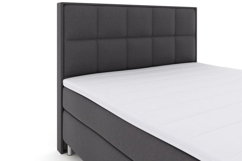Select No 3 Komplett Sengepakke 210x210 Fast/Medium - Mørkegrå/Metallben - Møbler - Senger - Kontinentalsenger