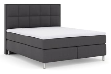 Select No 3 Komplett Sengepakke 210x210 Fast/Medium - Mørkegrå/Metallben - Møbler - Senger - Kontinentalsenger