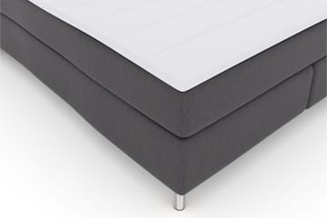 Select No 3 Komplett Sengepakke 210x210 Fast/Medium - Mørkegrå/Metallben - Møbler - Senger - Kontinentalsenger