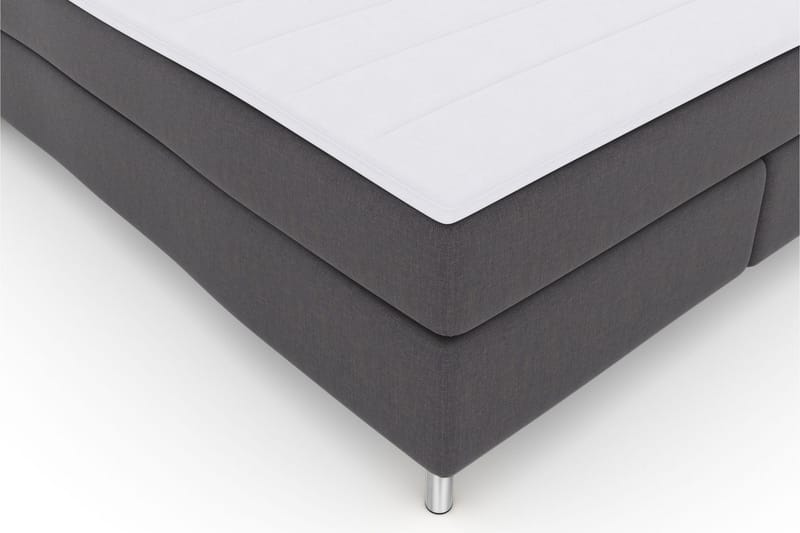 Select No 3 Komplett Sengepakke 210x210 Fast/Medium - Mørkegrå/Metallben - Møbler - Senger - Kontinentalsenger