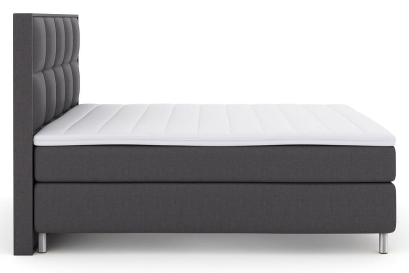 Select No 3 Komplett Sengepakke 210x210 Fast/Medium - Mørkegrå/Metallben - Møbler - Senger - Kontinentalsenger