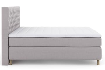 Select No 3 Komplett Sengepakke 210x210 Medium - Lysegrå/Kobberben - Møbler - Senger - Kontinentalsenger
