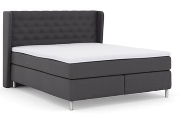 Select No 3 Komplett Sengepakke 210x210 Medium - Mørkegrå/Metallben - Møbler - Senger - Kontinentalsenger