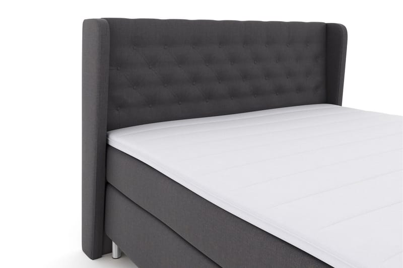 Select No 3 Komplett Sengepakke 210x210 Medium - Mørkegrå/Metallben - Møbler - Senger - Kontinentalsenger