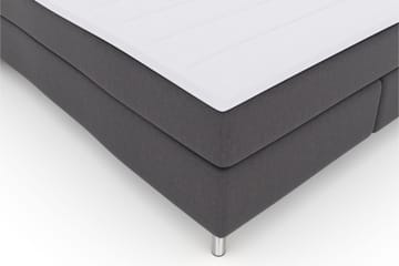 Select No 3 Komplett Sengepakke 210x210 Medium - Mørkegrå/Metallben - Møbler - Senger - Kontinentalsenger