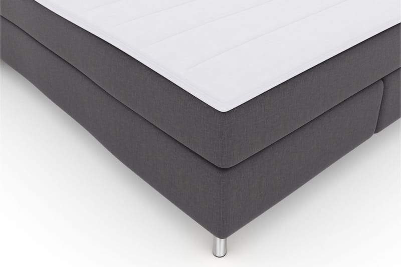 Select No 3 Komplett Sengepakke 210x210 Medium - Mørkegrå/Metallben - Møbler - Senger - Kontinentalsenger