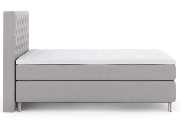 Select No 3 Kontinentalseng 120x200 Medium - Lysegrå/Metallben - Møbler - Senger - Enkeltsenger