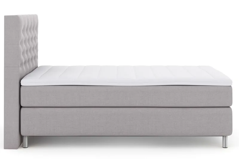 Select No 3 Kontinentalseng 120x200 Medium - Lysegrå/Metallben - Møbler - Senger - Enkeltsenger