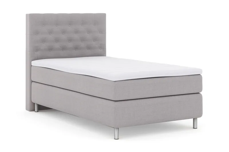 Select No 3 Kontinentalseng 120x200 Medium - Lysegrå/Metallben - Møbler - Senger - Enkeltsenger