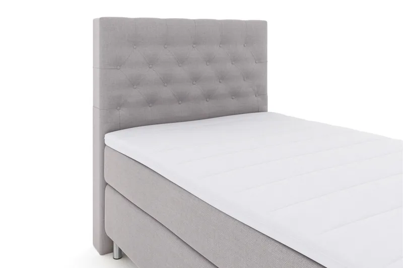 Select No 3 Kontinentalseng 120x200 Medium - Lysegrå/Metallben - Møbler - Senger - Enkeltsenger