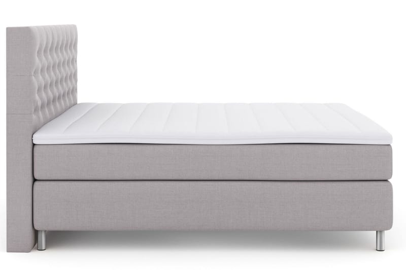 Select No 3 Kontinentalseng 160x200 Fast/Medium - Lysegrå/Metallben - Møbler - Senger - Kontinentalsenger