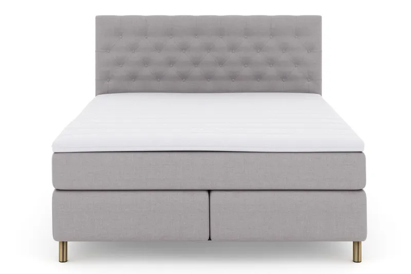 Select No 3 Kontinentalseng 180x200 Fast - Lysegrå/Kobberben - Møbler - Senger - Kontinentalsenger