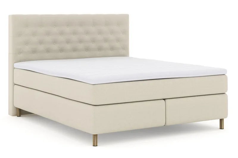 Select No 3 Kontinentalseng 210x210 Fast - Beige/Kobberben - Møbler - Senger - Kontinentalsenger