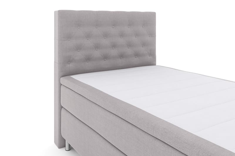 Select No 4 Komplett Sengepakke 120x200 Fast - Lysegrå/Metallben - Møbler - Senger - Enkeltsenger
