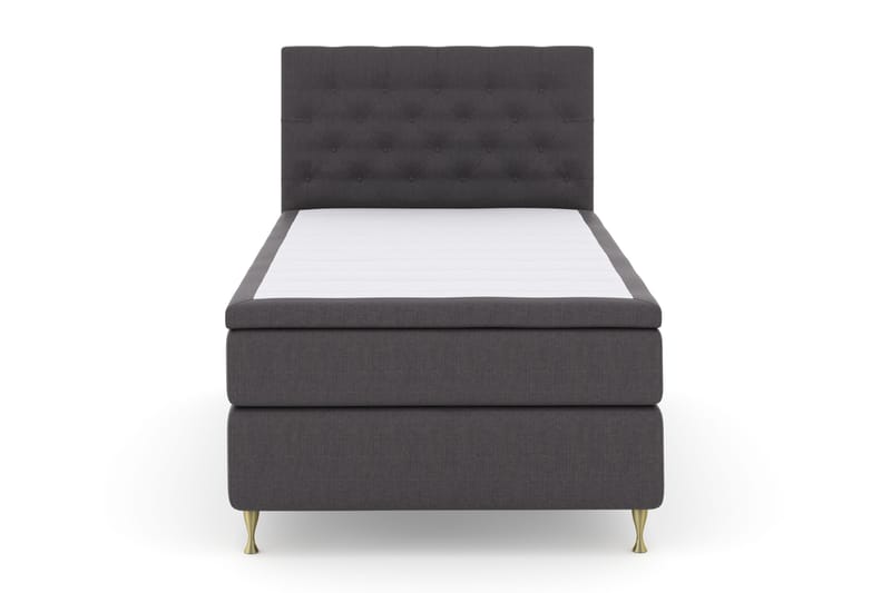 Select No 4 Komplett Sengepakke 120x200 Fast - Mørkegrå/Gullben - Møbler - Senger - Enkeltsenger