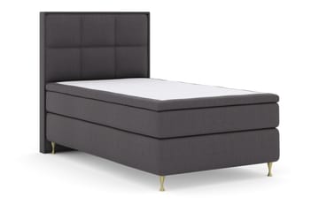 Select No 4 Komplett Sengepakke 120x200 Fast - Mørkegrå/Gullben - Møbler - Senger - Enkeltsenger