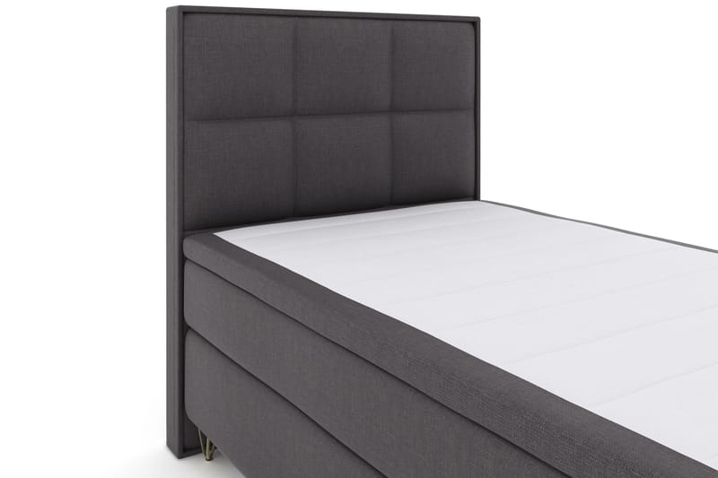 Select No 4 Komplett Sengepakke 120x200 Fast - Mørkegrå/V-formede Metallben - Møbler - Senger - Enkeltsenger