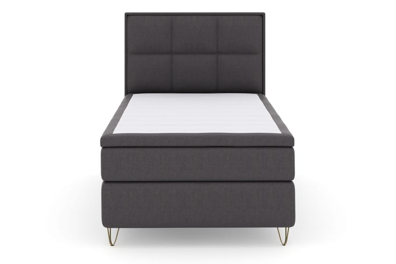 Select No 4 Komplett Sengepakke 120x200 Fast - Mørkegrå/V-formede Metallben - Møbler - Senger - Enkeltsenger