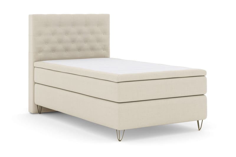 Select No 4 Komplett Sengepakke 120x200 Medium - Beige/V-formede Metallben - Møbler - Senger - Enkeltsenger