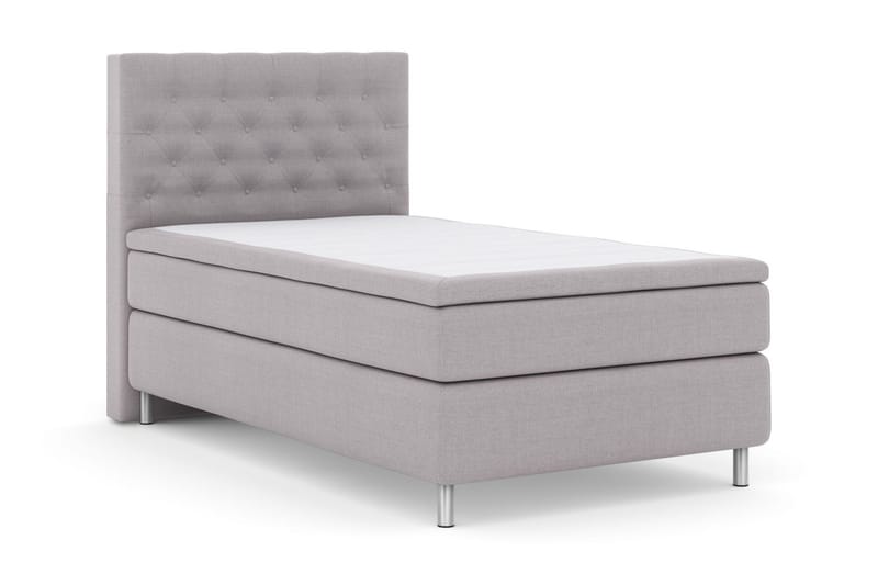 Select No 4 Komplett Sengepakke 120x200 Medium - Lysegrå/Metallben - Møbler - Senger - Enkeltsenger