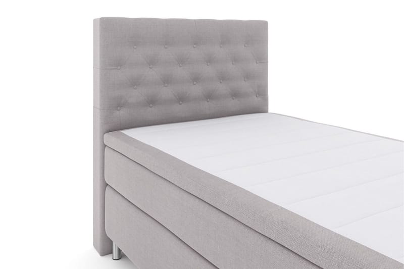 Select No 4 Komplett Sengepakke 120x200 Medium - Lysegrå/Metallben - Møbler - Senger - Enkeltsenger