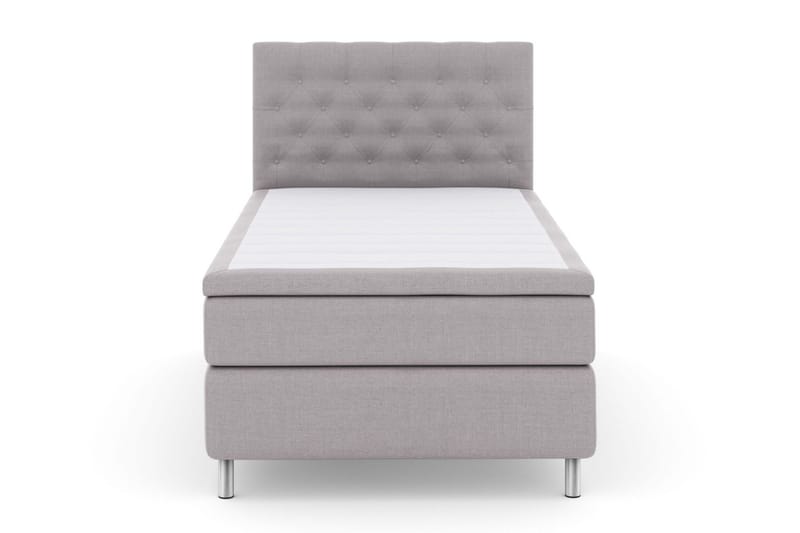 Select No 4 Komplett Sengepakke 120x200 Medium - Lysegrå/Metallben - Møbler - Senger - Enkeltsenger