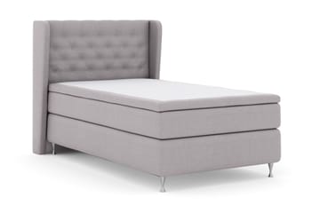 Select No 4 Komplett Sengepakke 120x200 Medium - Lysegrå/Sølvben - Møbler - Senger - Enkeltsenger