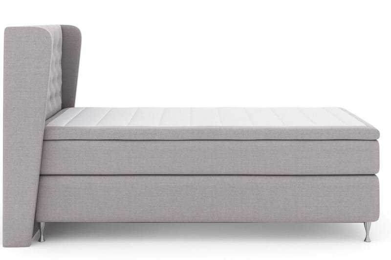 Select No 4 Komplett Sengepakke 120x200 Medium - Lysegrå/Sølvben - Møbler - Senger - Enkeltsenger