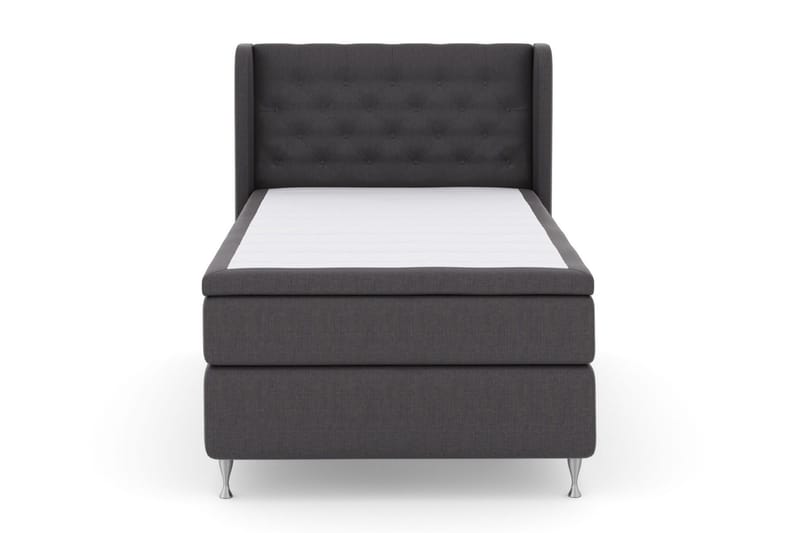 Select No 4 Komplett Sengepakke 120x200 Medium - Mørkegrå/Sølvben - Møbler - Senger - Enkeltsenger